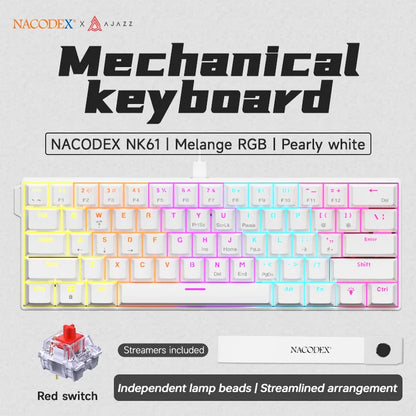 ⌨️🔥 AJAZZ NK61 Wired Gaming Mechanical Keyboard – 60% RGB (61 Keys) 🎮✨