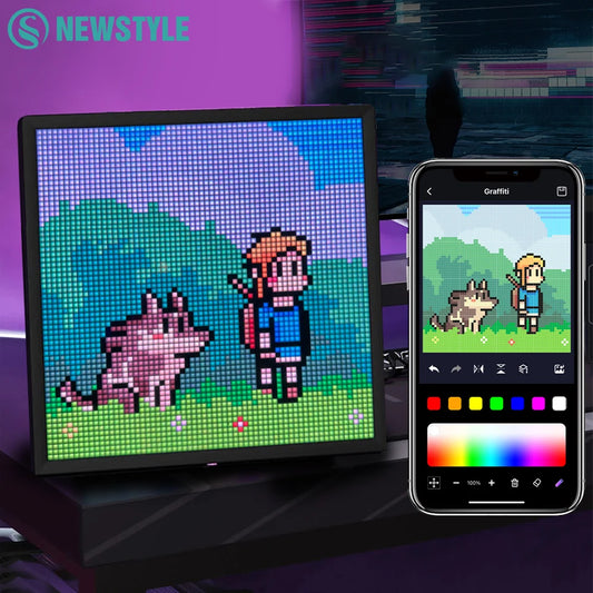 LED Pixel Display 64×64 RGB – Programmable Pixel Art Οθόνη με Bluetooth App