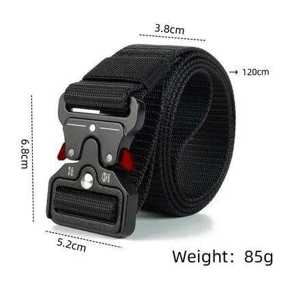 🎒🪖 Men’s Outdoor Multi-Function Belt – Hybrid Canvas/Nylon Tactical Ζώνη με Ανθεκτική Αγκράφα