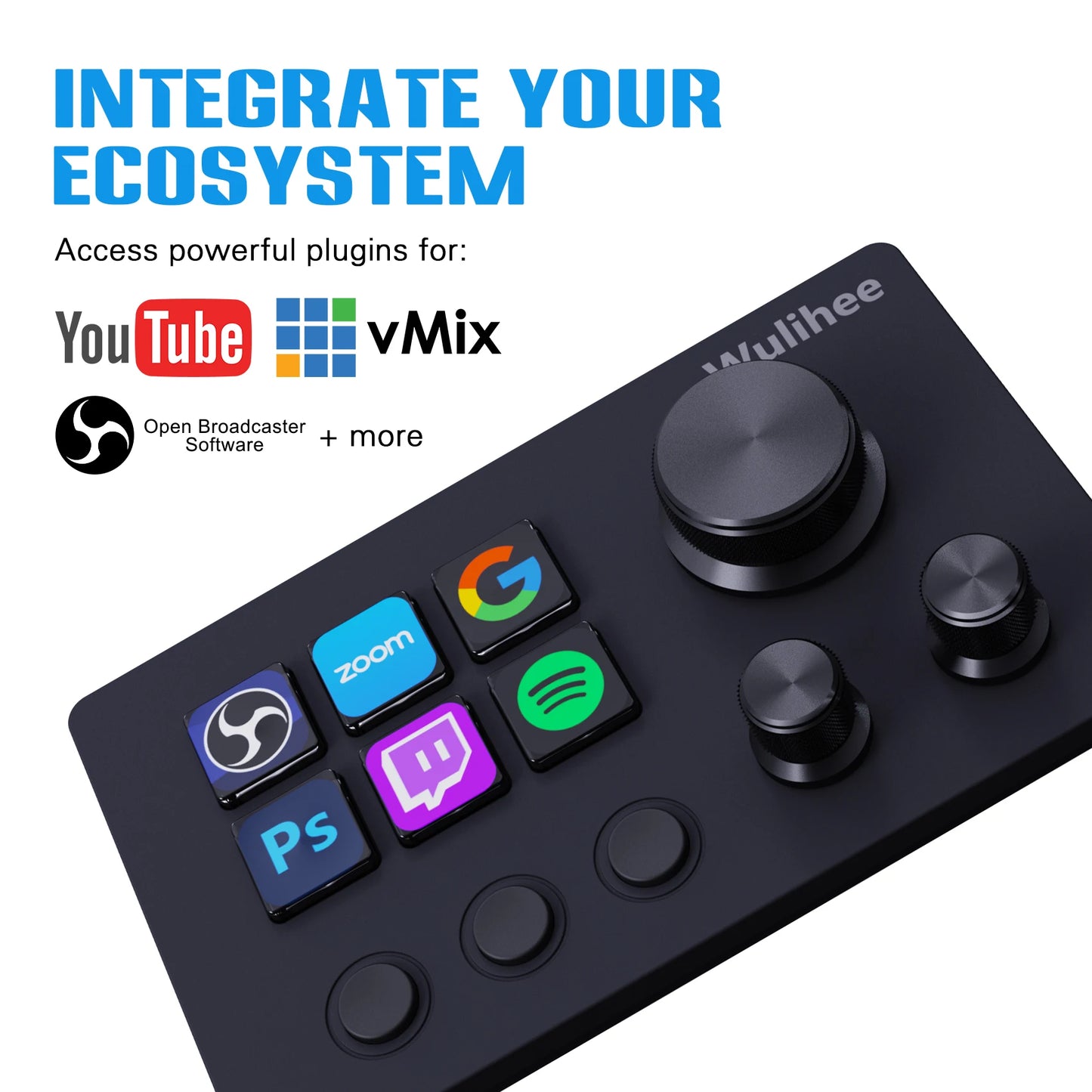 🎛️ Wulihee N3 Streamdeck Keyboard – Προγραμματιζόμενο Macro Mini Keyboard με Οθόνη & Knob | Visual Desktop Console για PC & Streaming