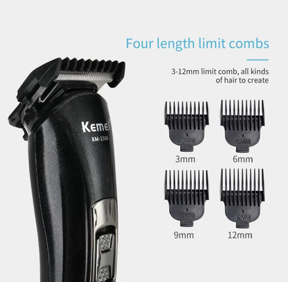 🧔✨ Kemei KM-1506 3 σε 1 – Ηλεκτρική Ξυριστική Μηχανή & Trimmer με USB Φόρτιση ⚡