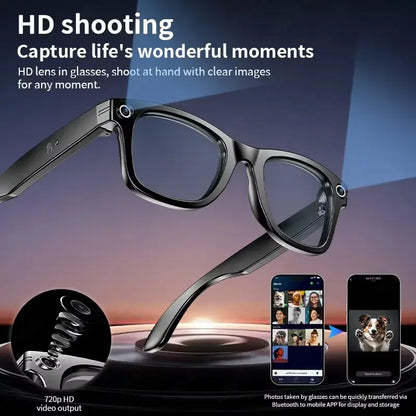 GUHUAVMI W610 AI Smart Glasses - Smart Glasses with 8MP Camera, AI Translation, Bluetooth Calls & Music