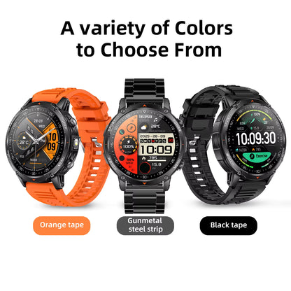 Military Smartwatch με 1400mAh Μπαταρία & Bluetooth Calling