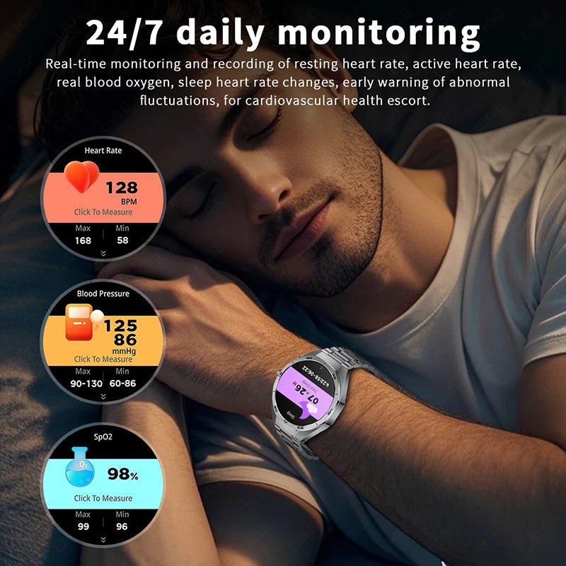 ⌚ LIGE NFC Smart Watch με Ενσωματωμένα Bluetooth Ακουστικά | Κλήσεις, Καρδιακός Ρυθμός, Οξυγόνο, Μουσική & Voice Assistant