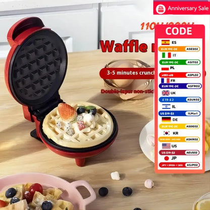 🧇✨ Mini Waffle Maker – Πολυλειτουργική Ηλεκτρική Συσκευή για Βάφλες, Τοστ & Κέικ 🍓 Απόλαυσε τέλειες βάφλες και σνακ στο λεπτό – ιδανικό για μικρές κουζίνες & φοιτητικά σπίτια!