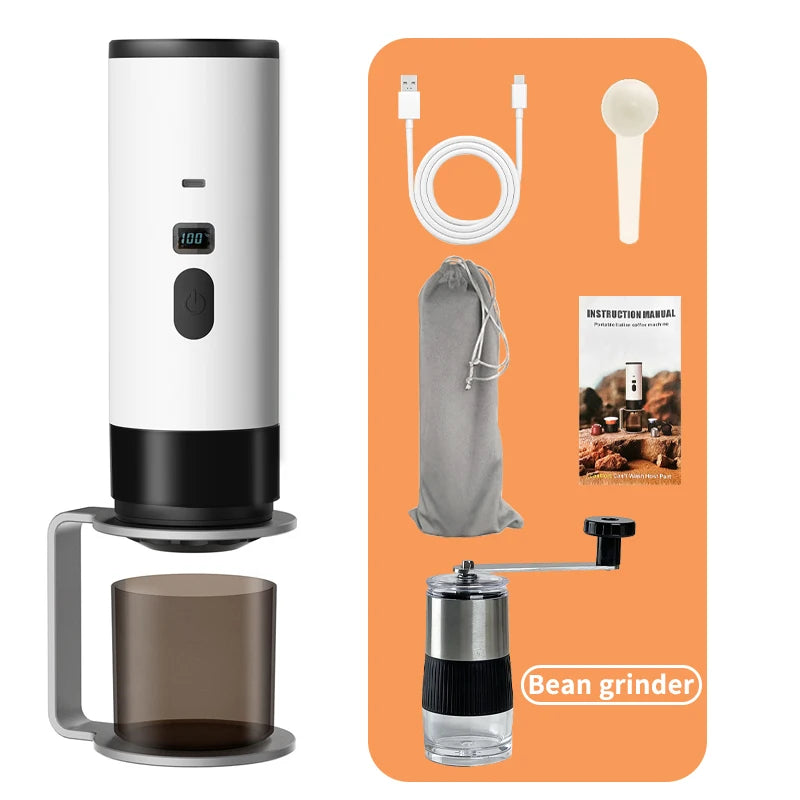 ☕🚀 Wireless Portable Coffee Machine – 3 σε 1 Espresso Maker με Digital Display 🚀☕