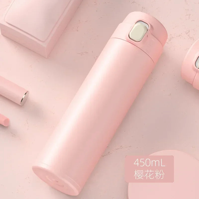🚗 Thermos Water Bottle 450ml | Ανοξείδωτο Ατσάλι | Vacuum Flask Ζεστά & Κρύα Ροφήματα