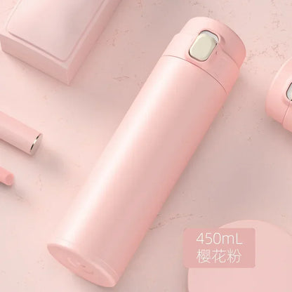 🚗 Thermos Water Bottle 450ml | Ανοξείδωτο Ατσάλι | Vacuum Flask Ζεστά & Κρύα Ροφήματα