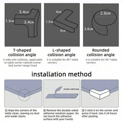 🍼🛡️ Baby Safety Corner Protectors (10τμχ) 👶✨ Μαλακά Αντικρουστικά για Έπιπλα
