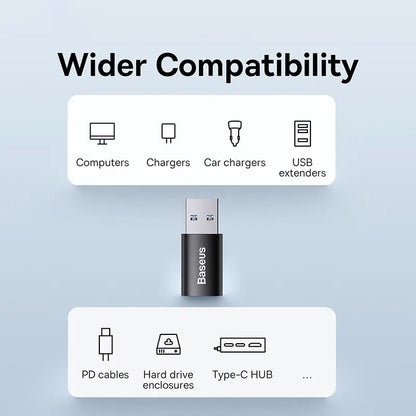 🔌 Baseus USB OTG Data Transfer Adapter – Type-C Female to USB Male Converter