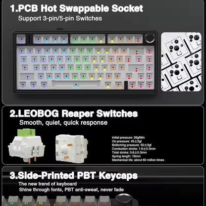 AULA F75 Gaming Mechanical Keyboard RGB – 75% Wireless Layout