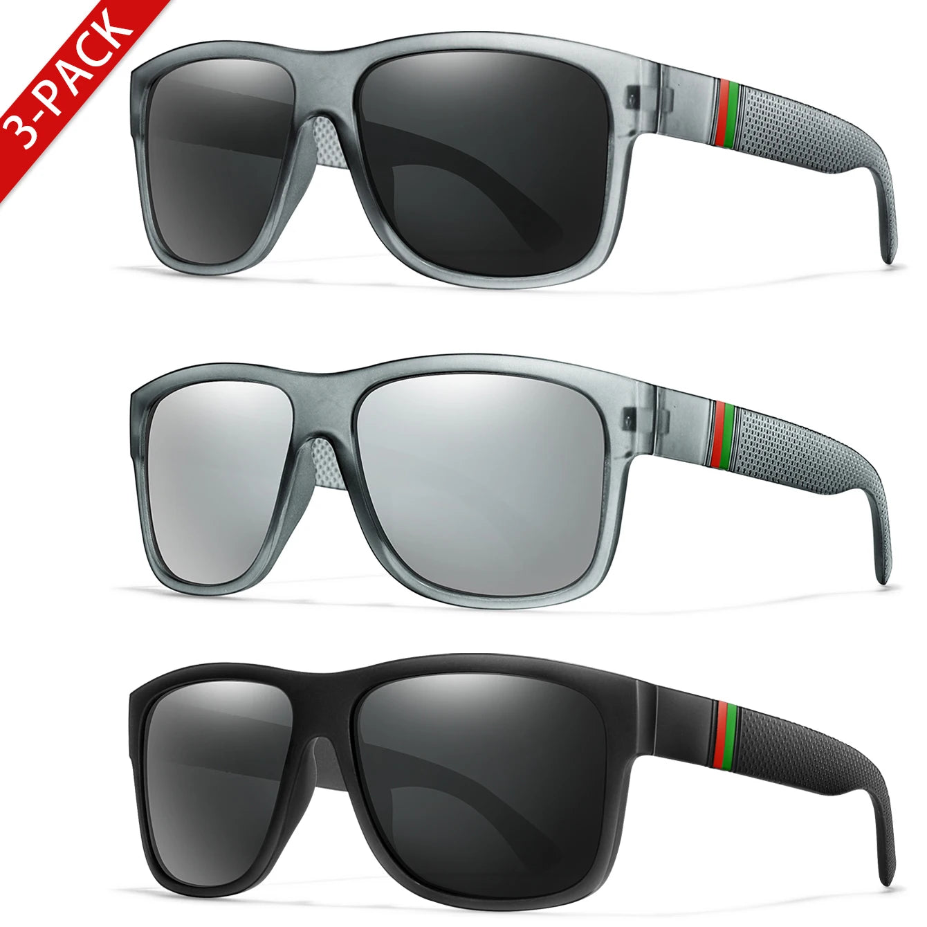 🕶️☀️ Κλασικά Ανδρικά Polarized Γυαλιά Ηλίου – Τετράγωνος Σκελετός, UV400 Προστασία & Vintage Στυλ 🚴‍♂️🎣