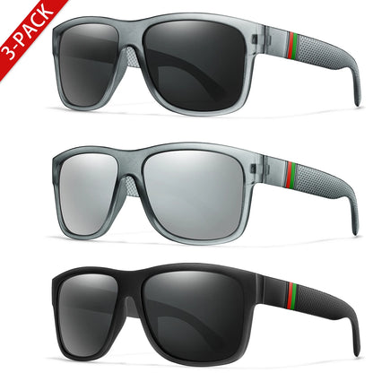 🕶️☀️ Κλασικά Ανδρικά Polarized Γυαλιά Ηλίου – Τετράγωνος Σκελετός, UV400 Προστασία & Vintage Στυλ 🚴‍♂️🎣