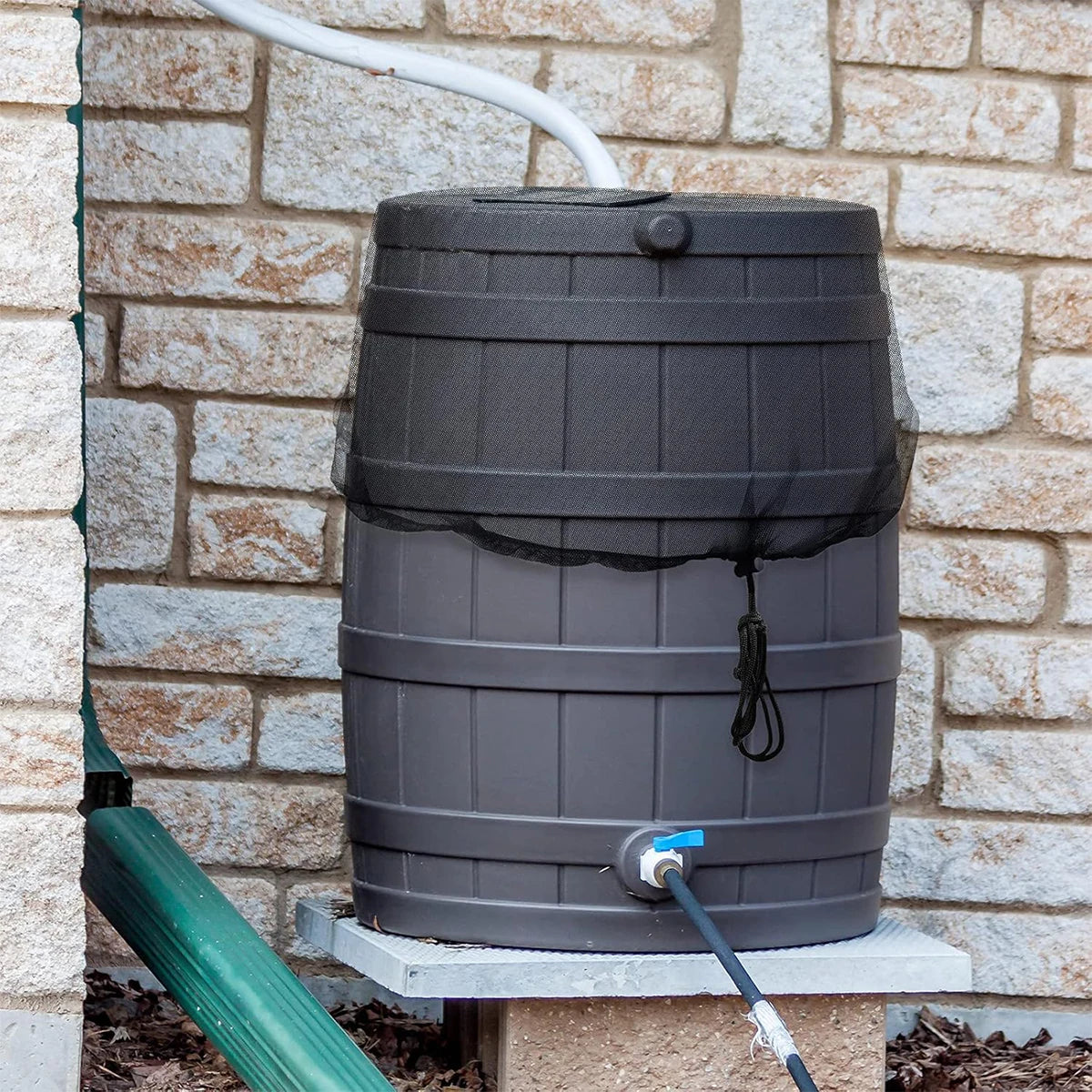 🌧️💧 Κάλυμμα Δεξαμενής Βρόχινου Νερού – Δίχτυ Συλλογής με Κορδόνι Σύσφιξης 🪣✨