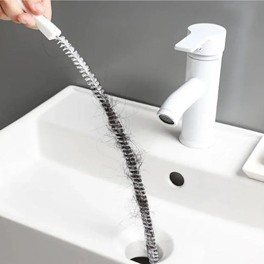 🧹🚰 Βούρτσα Καθαρισμού Αποχέτευσης Νεροχύτη – Ευέλικτο Εργαλείο για Μπάνιο & Κουζίνα ✨