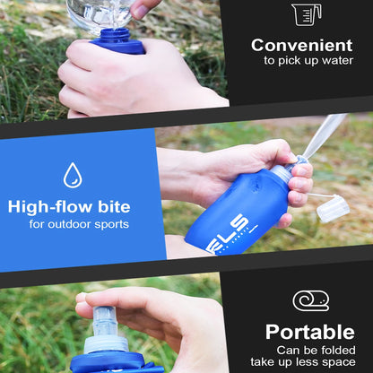 💧 WRELS Outdoor Collapsible Silicone Water Bottle – Πτυσσόμενο Παγούρι 150ml / 250ml / 500ml | Αδιάβροχο, Ανθεκτικό & Ιδανικό για Τρέξιμο, Πεζοπορία & Camping