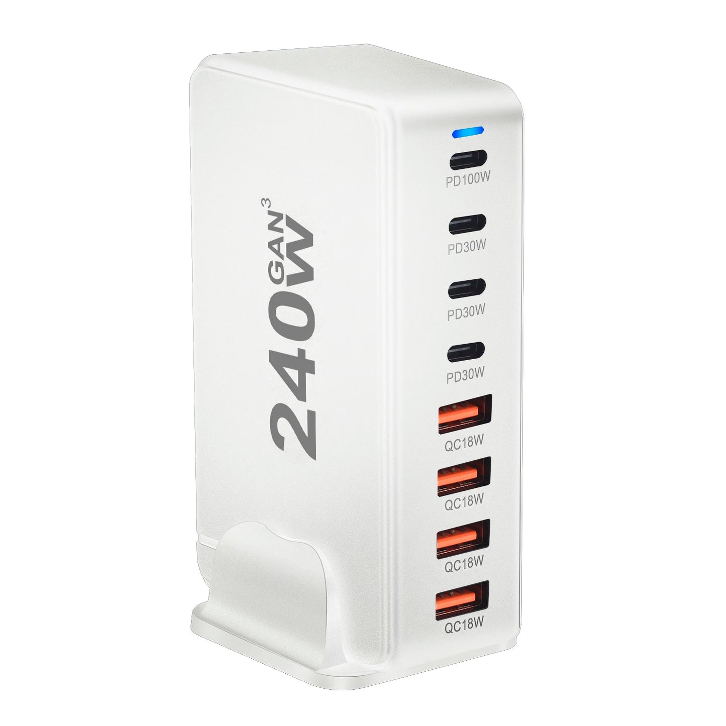 ⚡🔌 240W GaN Desktop Charger – 8x USB-C Θύρες με PD 3.0 Fast Charging ⚡