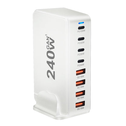 ⚡🔌 240W GaN Desktop Charger – 8x USB-C Θύρες με PD 3.0 Fast Charging ⚡