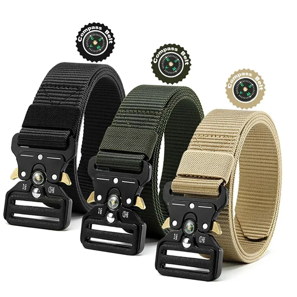 🧭👖 Ανδρική Ζώνη Outdoor με Πυξίδα – Πολυχρηστική & Ανθεκτική