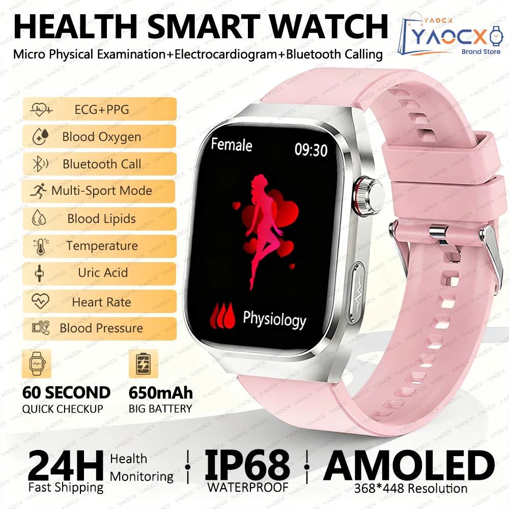 ⌚ AI Health Diagnosis Smart Watch – Advanced Health Analysis Watch with ECG + PPG & Calls