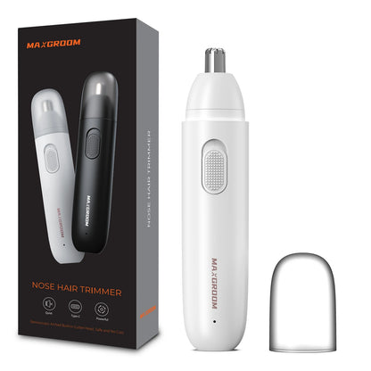 👃⚡ MAXGROOM Επαναφορτιζόμενο Trimmer Μύτης & Φρυδιών – 360° Διπλή Λεπίδα, Ανώδυνο & Ασφαλές ✨
