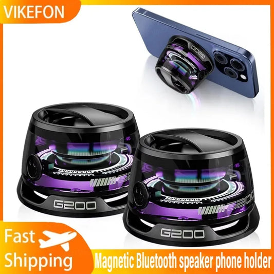🔊🌈 Outdoor Magnetic Bluetooth Speaker – Φορητό Ηχείο με RGB Φωτισμό & Βάση Κινητού 🚀