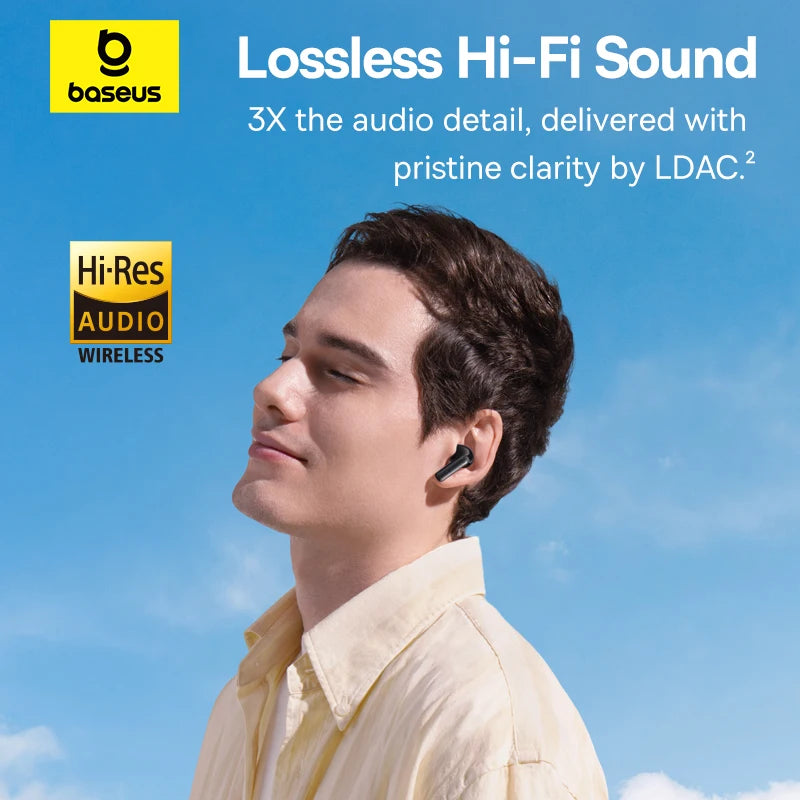 Baseus EP10 Pro ANC Wireless Earbuds – Bluetooth 6.0, Hi-Res LDAC & Adaptive Noise Cancellation up to 50dB