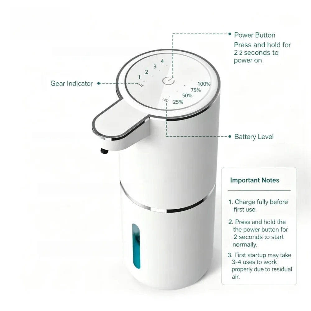 🧼 Automatic Touchless Soap Dispenser – Αυτόματος Dispenser Σαπουνιού με Αισθητήρα Υπερύθρων & USB Φόρτιση