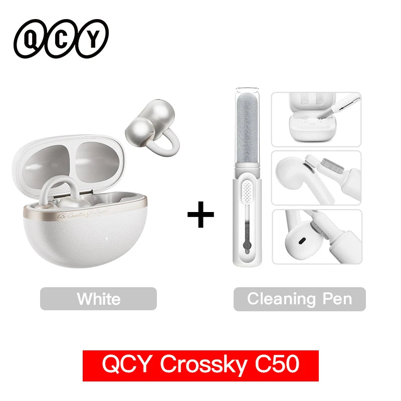QCY Crossky C50 Open-Ear Wireless Earbuds – Bluetooth 6.0 Clip-On Ακουστικά