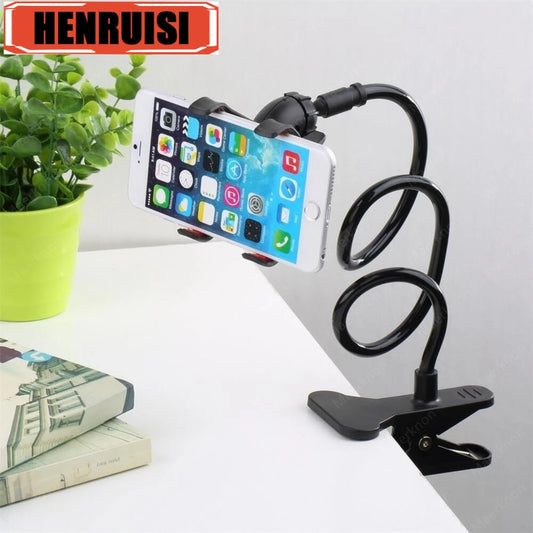 📱🛋️ Lazy Bedside & Desktop Bracket – Ευλύγιστη Βάση Κινητού με Μακρύ Βραχίονα 360° 🔄