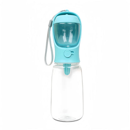 Portable Pet Water Bottle 🐾💧 | Food Dispenser Included 🥣 | Travel-Friendly 🚗 | Food Grade Material ✅