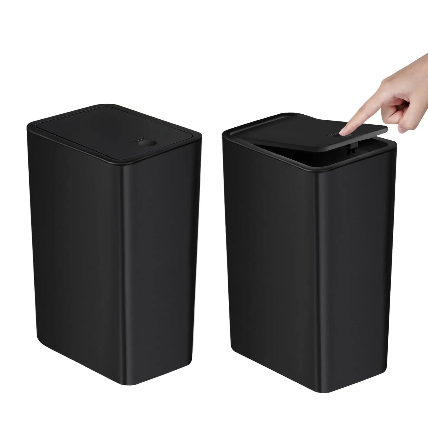 🗑️✨ Bathroom Trash Can 10L με Press Top Lid – Slim & Modern Design
