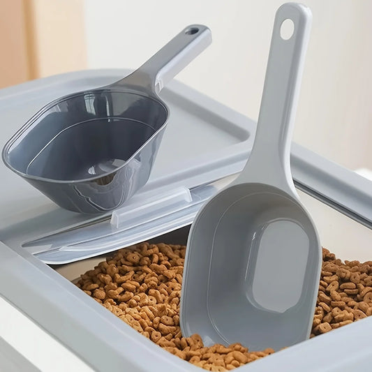 Pet Food Scoop 🥄🐾 | Large Capacity 🍗 | Multifunctional Spoon for Cats & Dogs 🐶🐱 | Durable Plastic ✅