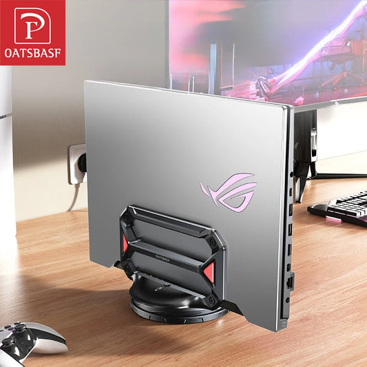 💻📐 Oatsbasf Vertical Laptop Stand – Κάθετη Βάση με Σιλικόνη & Heat Dissipation 🎯