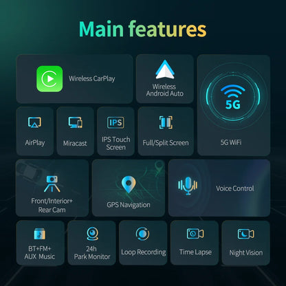 🚘📹 Imagebon H50 Dash Cam 11.3" – 4K + ADAS + Wireless CarPlay/Android Auto + 3 Channel Recording 🚀