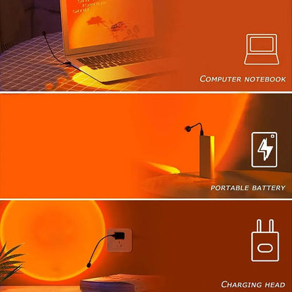 🌅✨ USB Sunset Ambiance Light – Φωτιστικό Ατμόσφαιρας για Ρομαντικό & Χαλαρωτικό Φως 💡💕