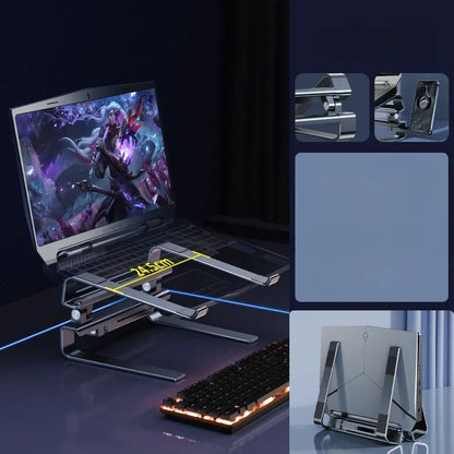 💻✨ Eary Aluminum Laptop Stand – Εργονομική Ρυθμιζόμενη Βάση Γραφείου 🎯
