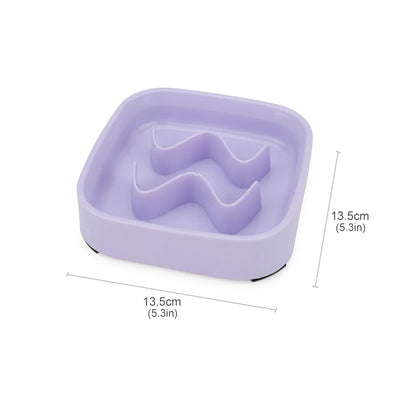 Slow Feeder Bowl 🐾🍽️ | Anti-Choke Design 😸🐶 | For Small Dogs & Cats 🐕🐈 | Square/Round Shape ✅