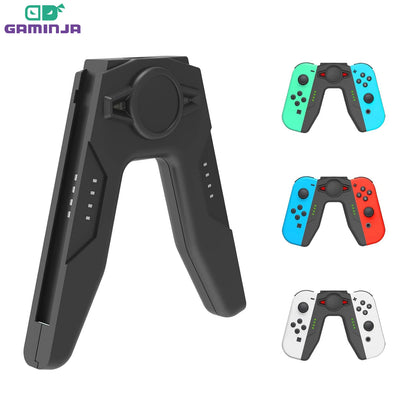 ⚡ GAMINJA Joy-Con Charging Grip για Nintendo Switch & Switch OLED | Βάση Φόρτισης με LED Ενδείξεις & Λειτουργία Παίξε-Ενώ-Φορτίζεις