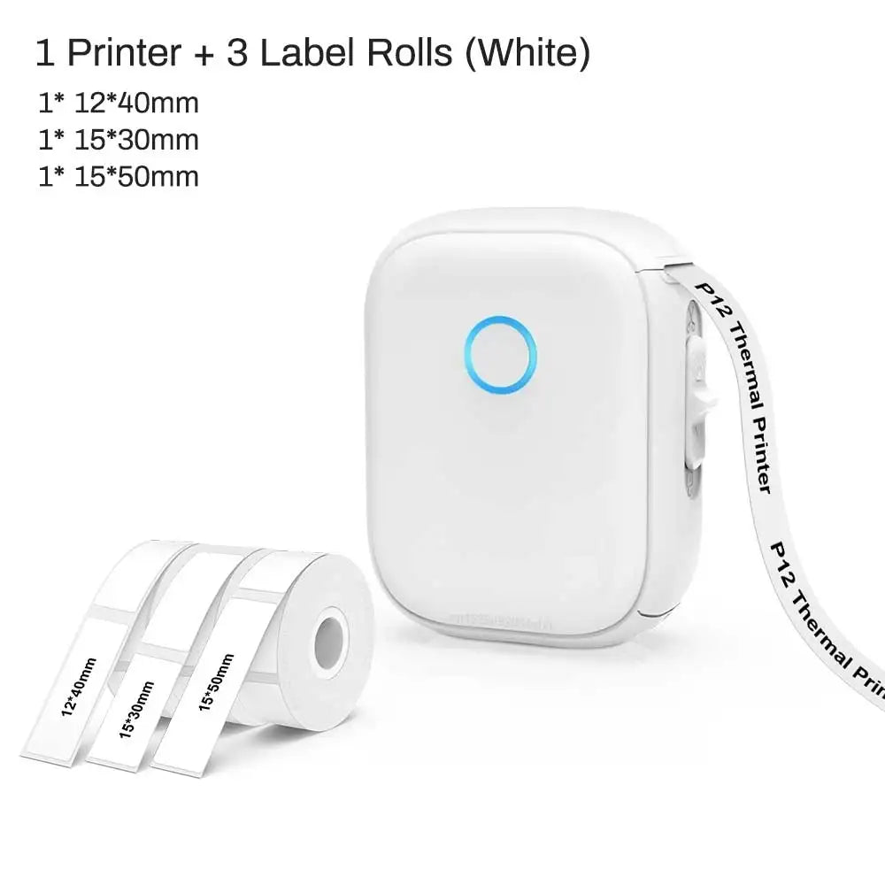 🏷️ P12 Portable Mini Thermal Label Printer – Bluetooth Εκτυπωτής Ετικετών με Marklife App & Επαναφόρτιση Type-C