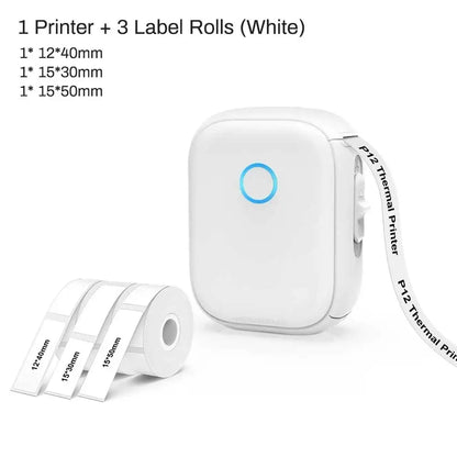 🏷️ P12 Portable Mini Thermal Label Printer – Bluetooth Εκτυπωτής Ετικετών με Marklife App & Επαναφόρτιση Type-C