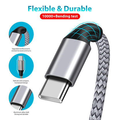 ⚡🔌 Type-C to Type-C PD 60W Fast Charging Cable – Super Long Extending Cable (3m/5m/8m/10m) 🎯