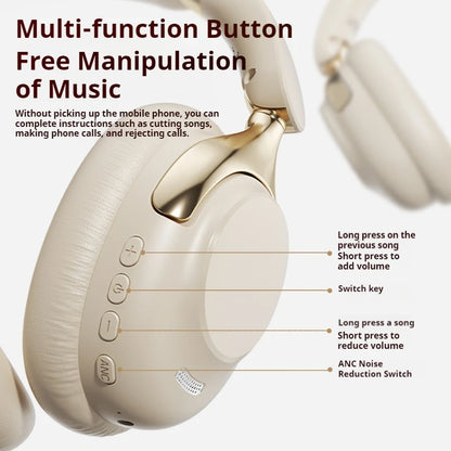 🎧 ANC Noise Reduction Bluetooth 5.4 Headphones – 100 Ώρες Αναπαραγωγή, 360° Ήχος & Ενσωματωμένο Μικρόφωνο | Ασύρματα & Ενσύρματα Over-Ear Ακουστικά