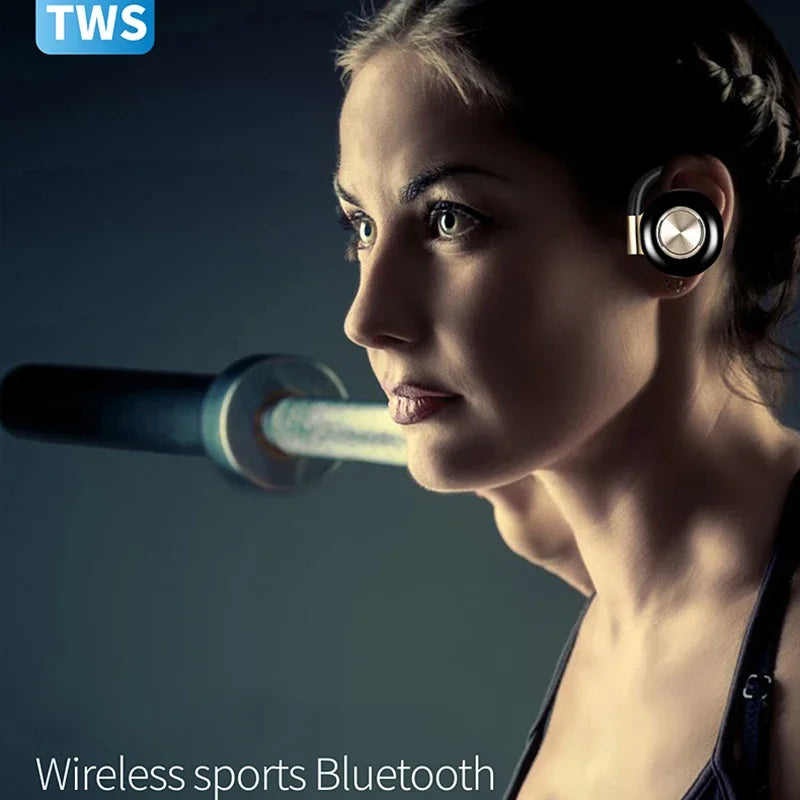 🎧 V5 TWS Bluetooth Earphones – Ασύρματα Αθλητικά Earbuds με Ear-Hook, CVC Noise Reduction & 10 Ώρες Αυτονομία | True Wireless Stereo