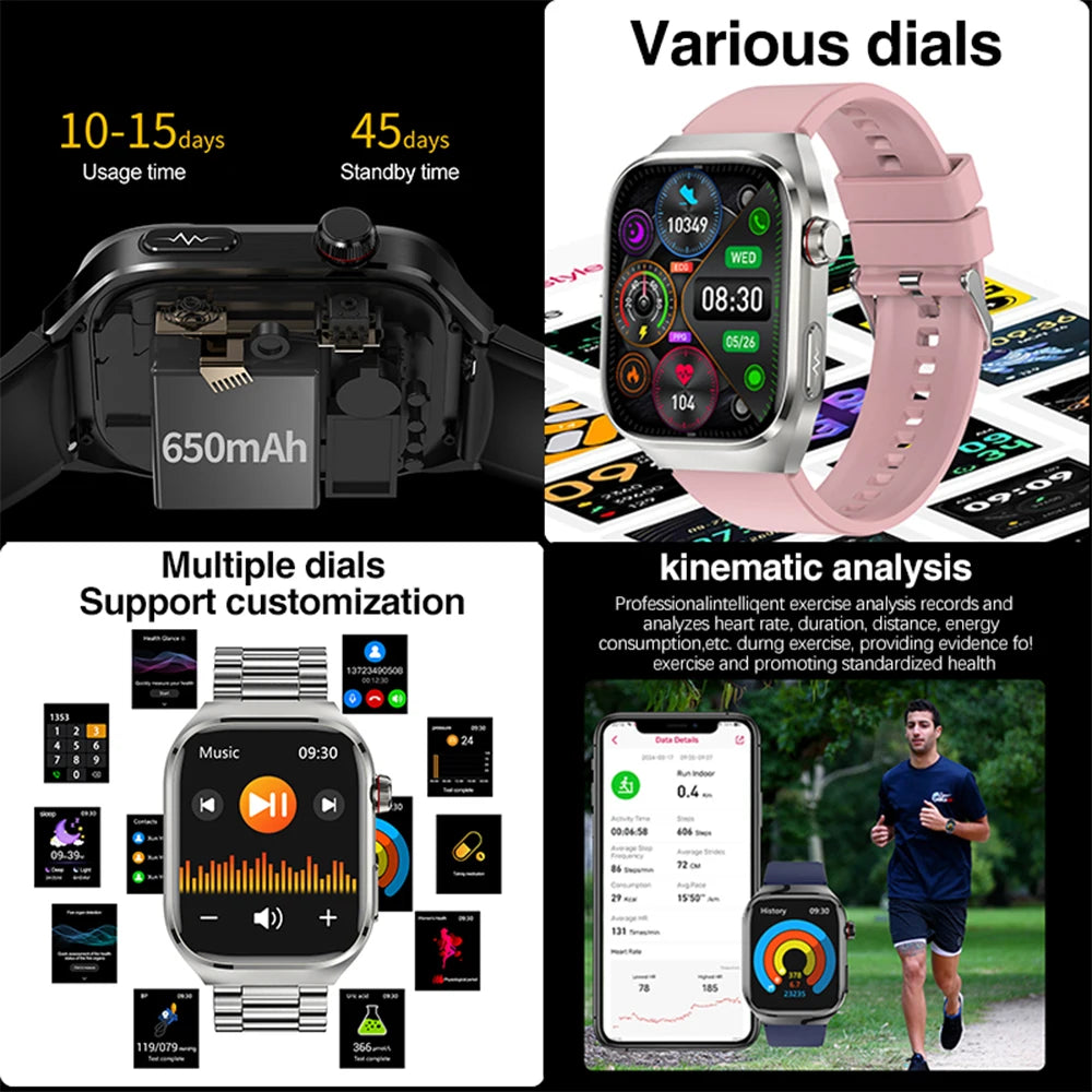 ⌚ AI Health Diagnosis Smart Watch – Advanced Health Analysis Watch with ECG + PPG & Calls