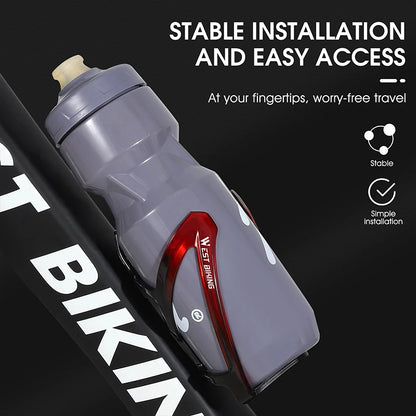 🚴‍♂️ WEST BIKING Βάση Παγουριού Ποδηλάτου – Ultralight PC, Ανθεκτική & Πολύχρωμη Gradient Design 💧✨