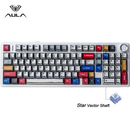 AULA F99PRO – Gaming Mechanical Keyboard με 99 Πλήκτρα & Knob Τριπλή σύνδεση, Gasket κατασκευή & DIY δυνατότητες για τους απαιτητικούς gamers και creators!