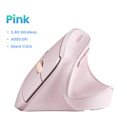 🖐️ UGREEN Vertical Wireless Mouse Ergonomic Design • 2.4G Wireless • 4000 DPI • 6 Silent Buttons – For MacBook, Laptop & PC 🖱️✨