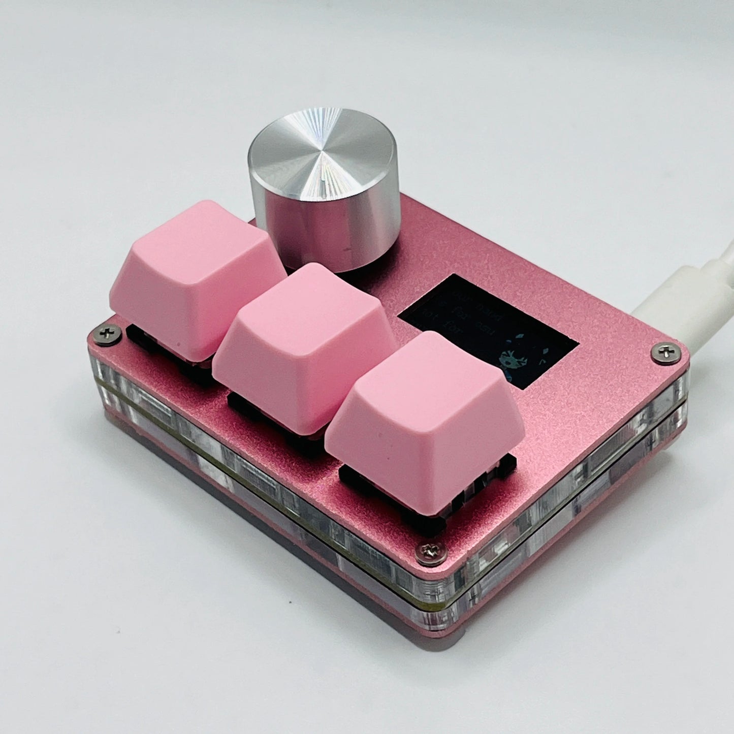 ⌨ O3C SayoDevice OSU Rapid Trigger Keyboard Hall Effect Magnetic Pink Switches • 8000Hz • Rapid Trigger • 0.05mm • Knob & IPS Screen • Copy/Paste Shortcuts