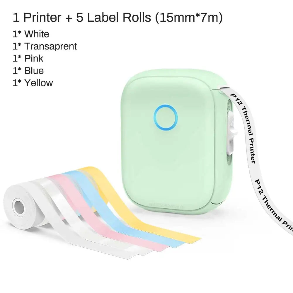 🏷️ P12 Portable Mini Thermal Label Printer – Bluetooth Εκτυπωτής Ετικετών με Marklife App & Επαναφόρτιση Type-C